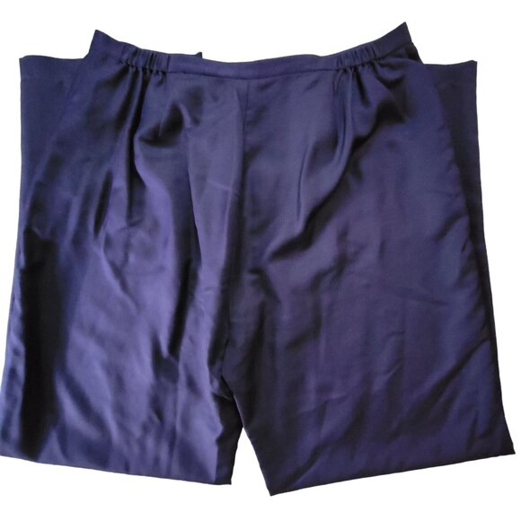 Eileen Fisher Womens Silk Wool Blend Pants M Purple Workwear Lightweight - Picture 7 of 16